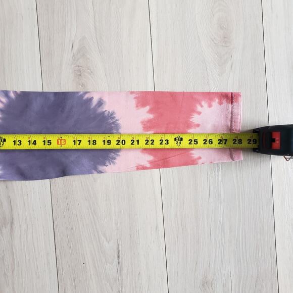 Revolution Revolt Jeans Womens 1 Pink Tie Dye Straight Leg Tapered Pants 27x28 - Picture 12 of 13